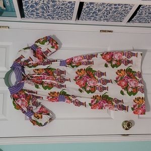 White multi-floral Dress S